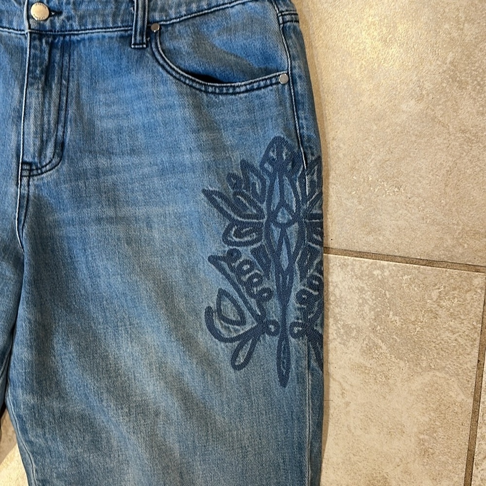Liverpool Cameron Embroidered Crop Boyfriend Jeans 14 - Picture 6 of 8